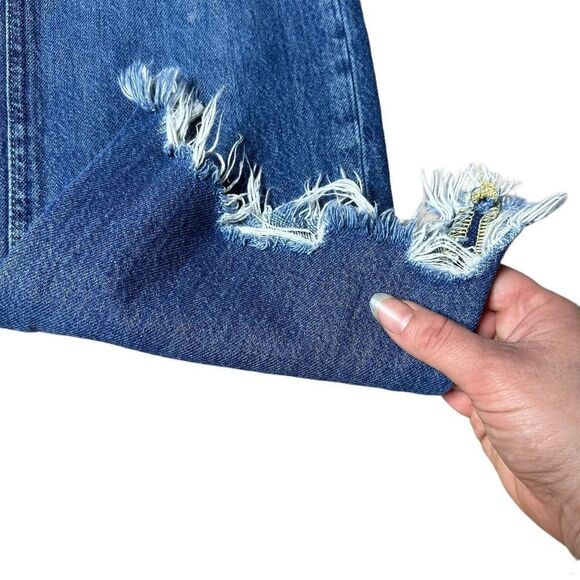 We The Free Maggie Straight leg bite hem distressed jeans 26 - Picture 7 of 12